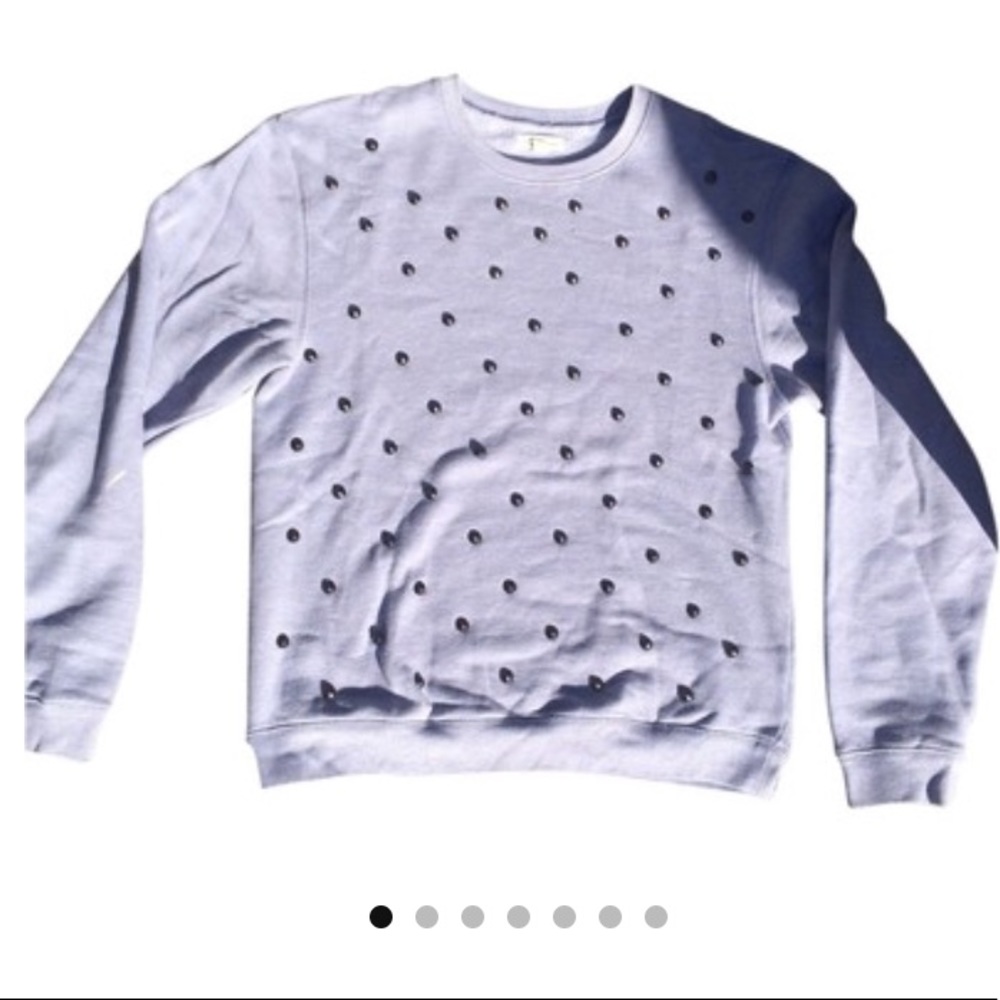 Studded Purple Sweatshirt - Urban Outfitters